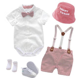 Byron Set - Baby Boy Gentleman Romper Suit Set in Newborn to 24 months.